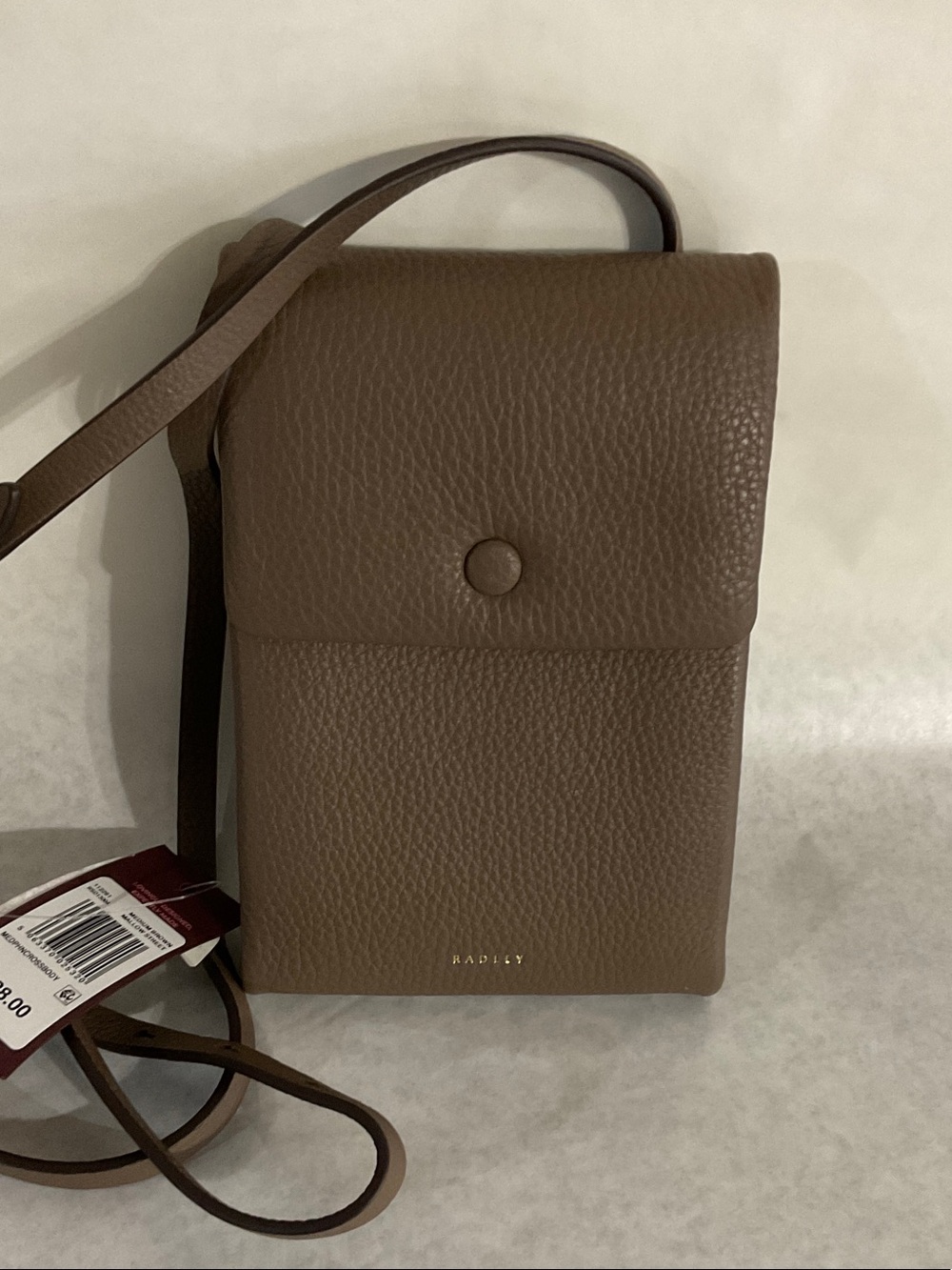 RADLEY LONDON Brown Pebbled Leather Crossbody